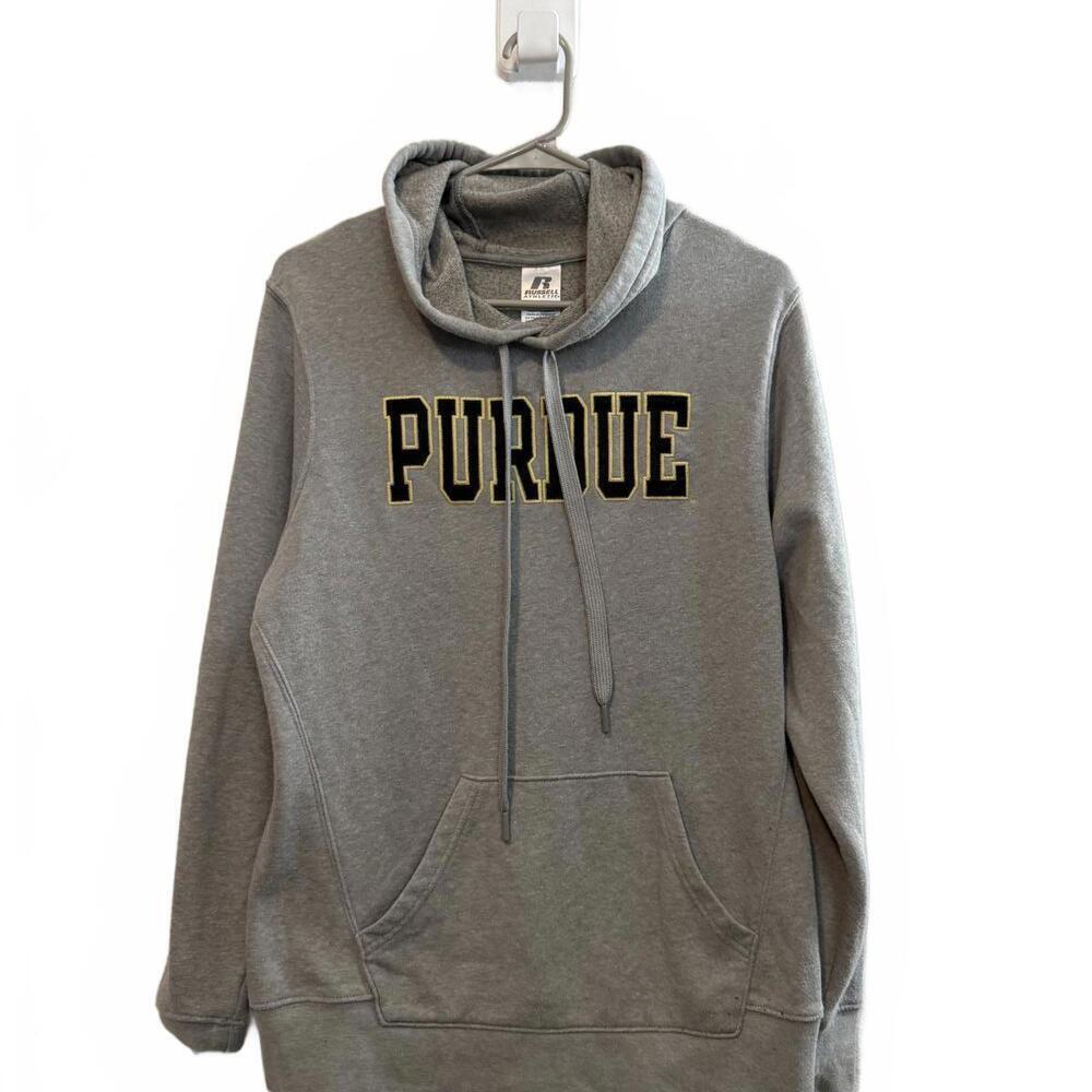Purdue University Gray Hoodie by Russell Athletic